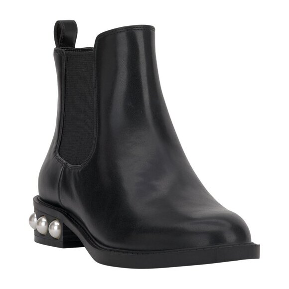 ON 34th Shoes - NWT On 34th Womens Jeovana Pearl Chelsea Booties 10019682400 Black Smooth 5.5M